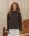 BASERANGE France Organic Cotton Loose Long Sleeve Off Shoulder T-shirt France BAS-TOPIL-RC-SU25-FOVEA